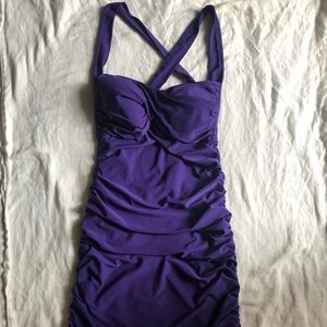 Purple fitted women’s dress
